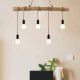 Timber 5 Light Pendant With Bar Canopy E27 60W Timber 5 Light Pendant With Bar Canopy E27 60W